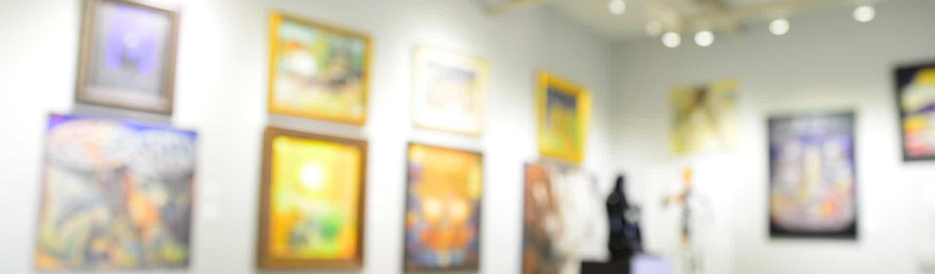 Blur or Defocus abstract image of the lobby of a modern art center as background