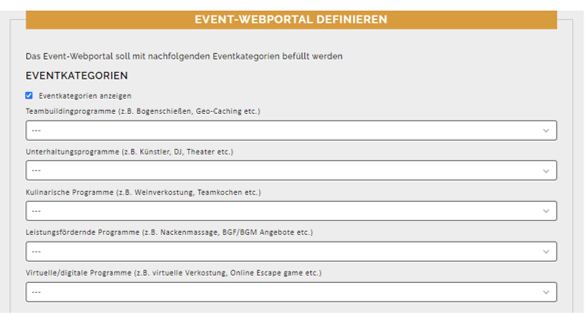 Dokumentation Event-Webportal definieren 1 CForm user admin define events part1.1